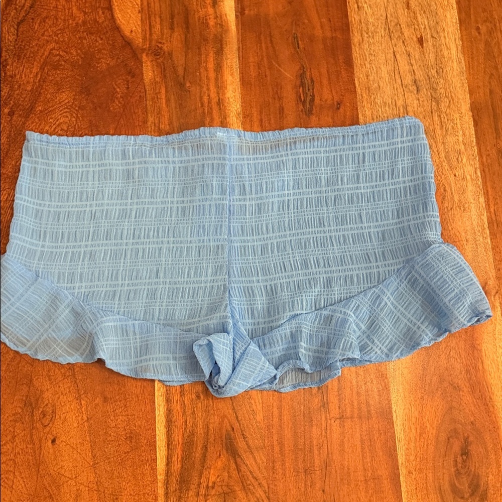 Wild Fable Sky Blue Textured Swimsuit Cover Up Shorts - Picture 4 of 4
